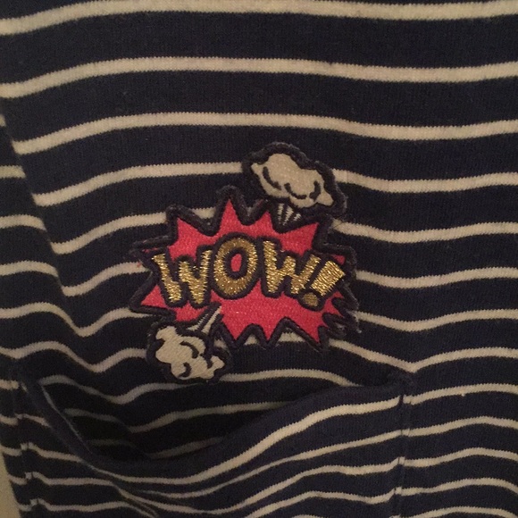 🦋 EUC Girls striped shirt dress size 7 - Picture 3 of 3